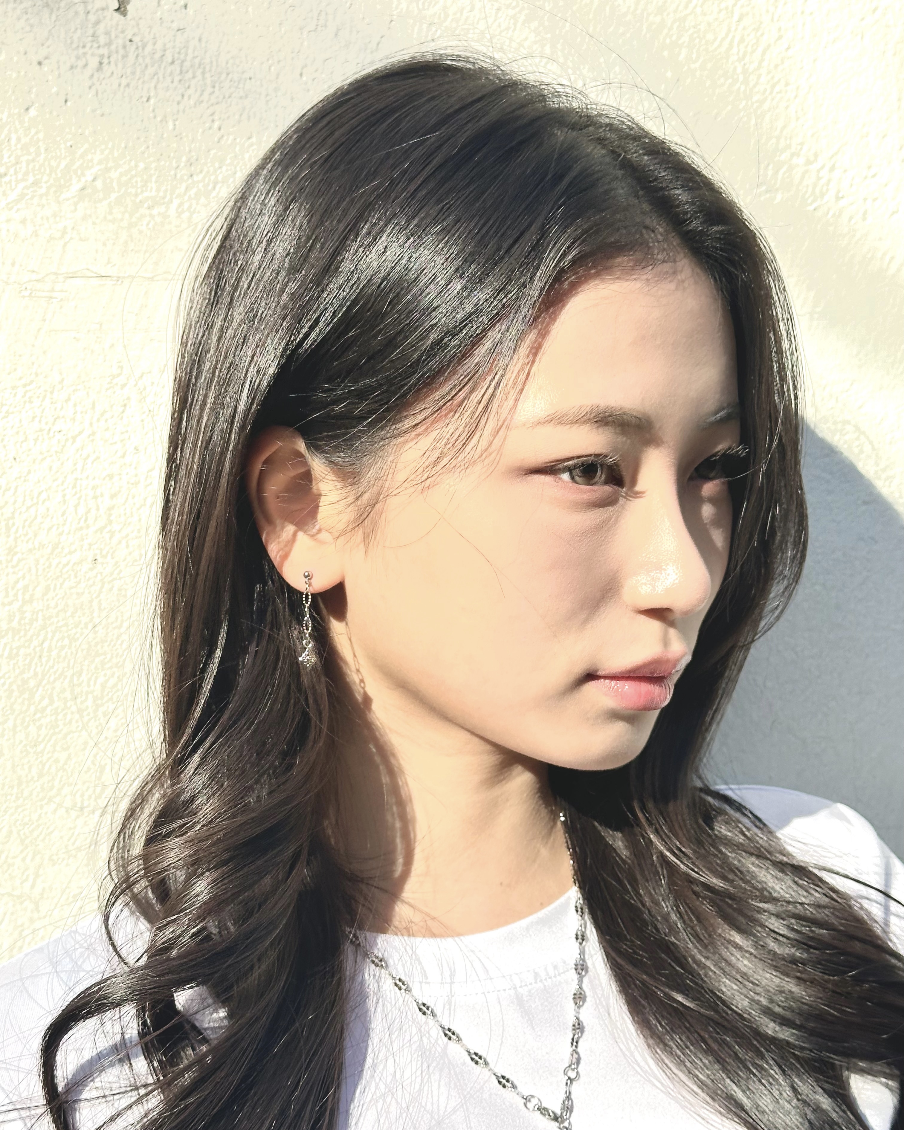 써지컬 스틸 드롭 귀걸이 리브 롱 귀걸이 - 상세 이미지 2