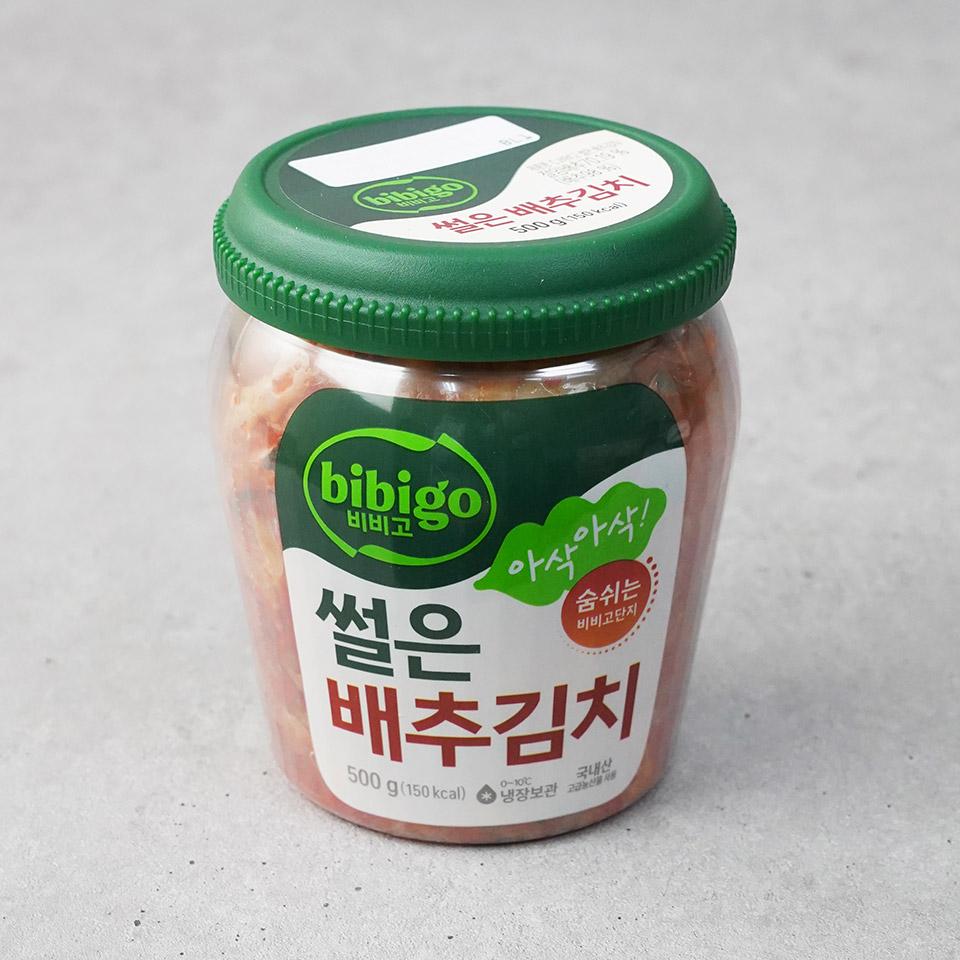 메가마트 CJ 비비고 썰은 배추김치(용기) 500g - 상품 이미지