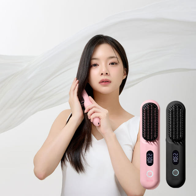 글루아 무선고데기 183빗살 빗고데기 2억 플라즈마 헤어 브러쉬 스타일러 매직기