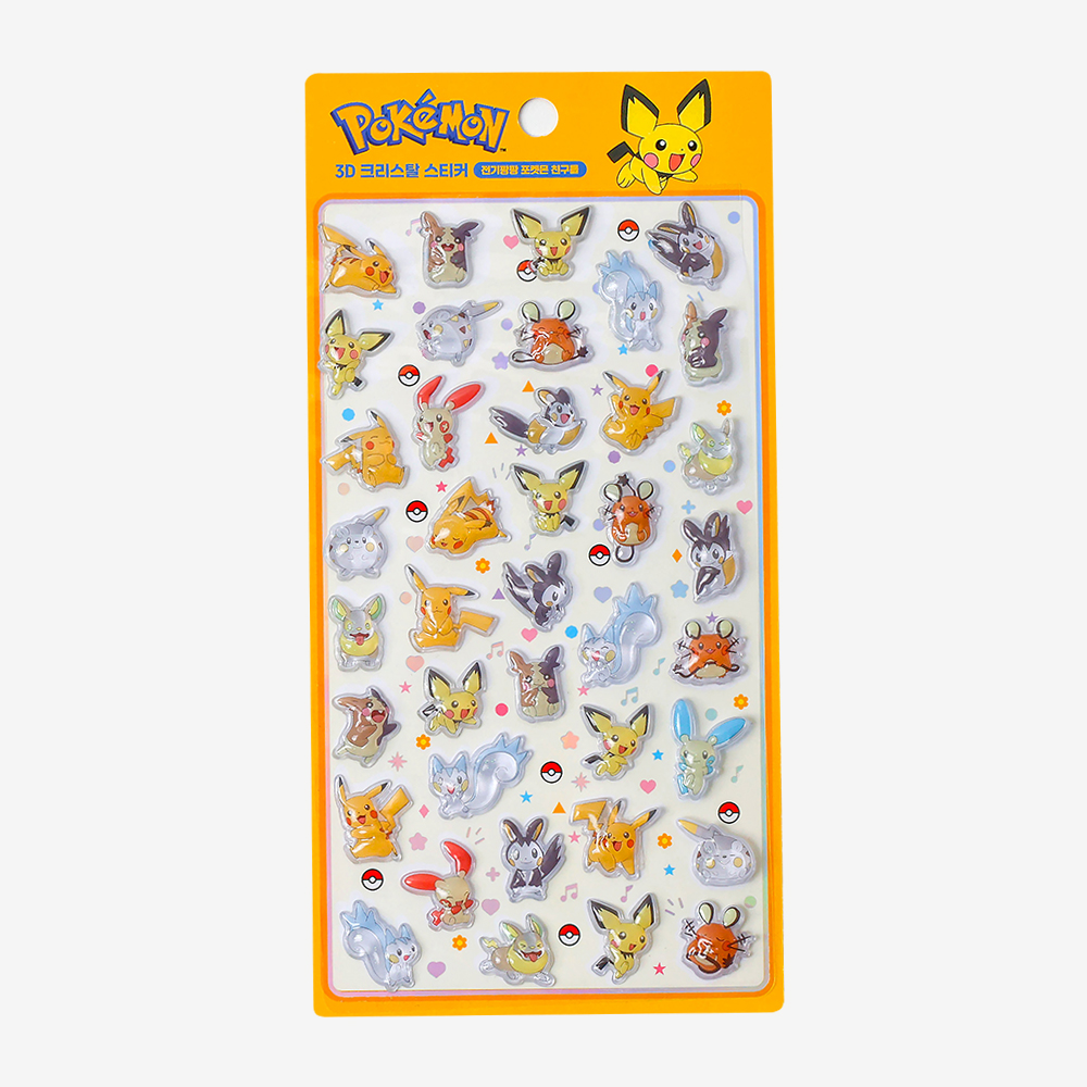 ポケモン 3D クリスタルステッカー立体ステッカータクダイアリー電話