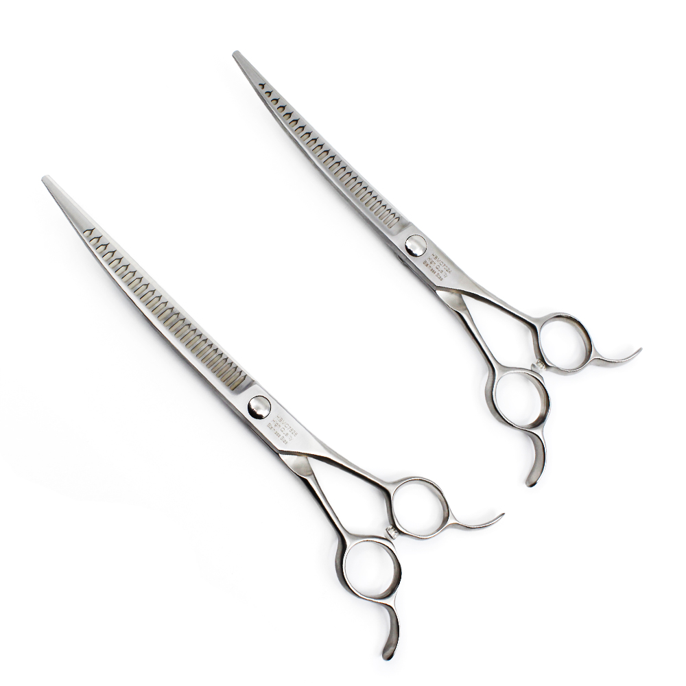 실버라인펫 HBMC 하이브리드 강아지 애견 미용 커브 요술 가위