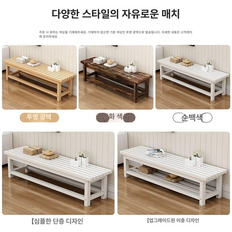 사우나 벤치 목욕탕 탈의실 장의자 찜질방 원목 스툴 휴게의자 - 상세 이미지 4