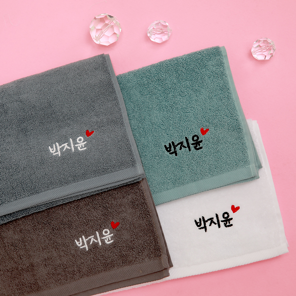 이름자수 송월타올 150g 항균 30수 10장 주문제작 기숙사 수건 군대 선물 이미지 7