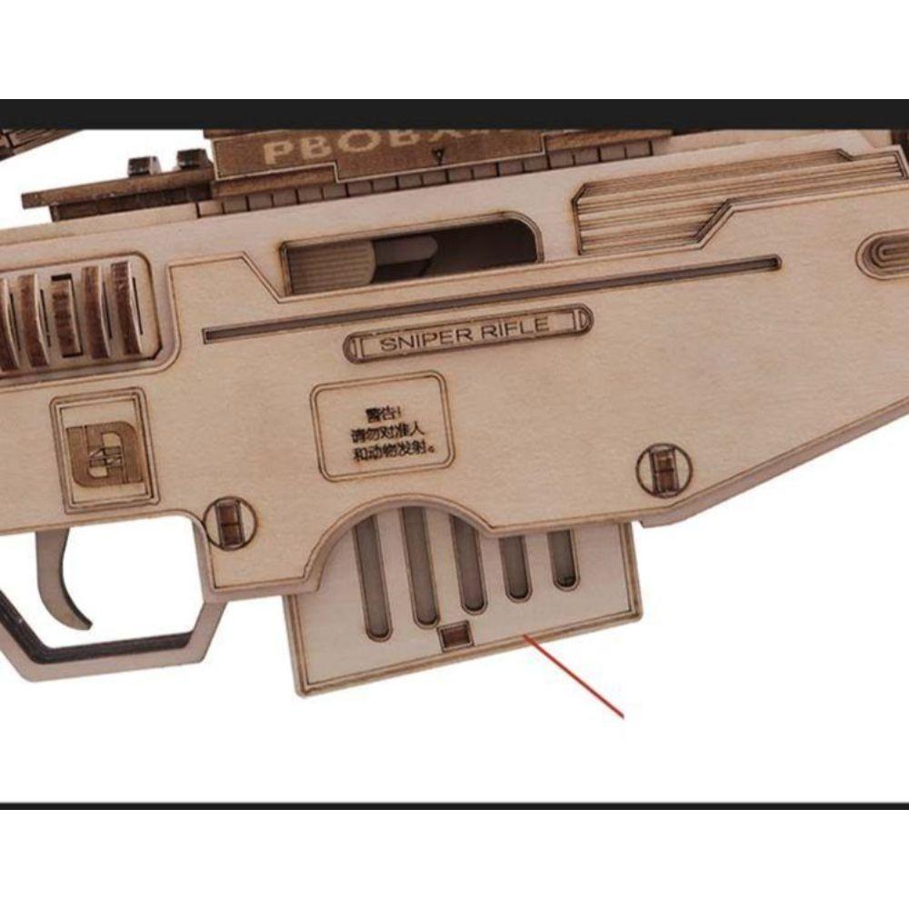 저격총 입체 퍼즐 장식 미니어처 선물 모형 3D 에땁 만들기 우드 수제 조립 AWM 저격총 - 상세 이미지 4
