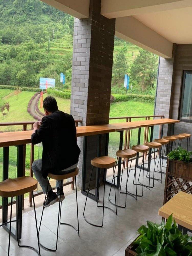 원목 틈새 책상 소나무 선반형 카페 스타일 서랍 수납 길이 120x너비 45x높이 105 프레임 구조 조립 필요 - 상세 이미지 3