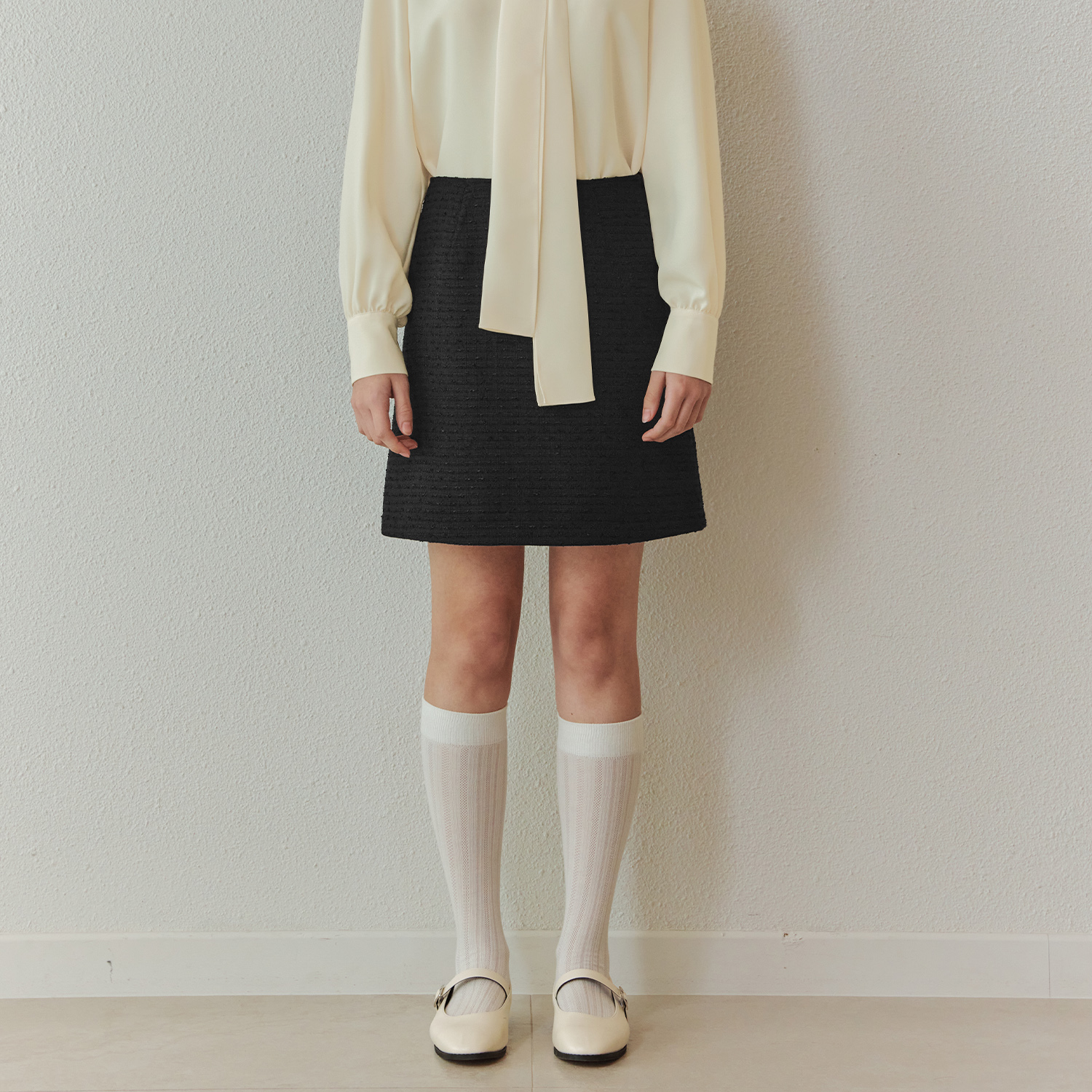 [제로스트릿][2컬러] 크리미 트위드 스커트 CREAMY TWEED SKIRT - 상세 이미지 5