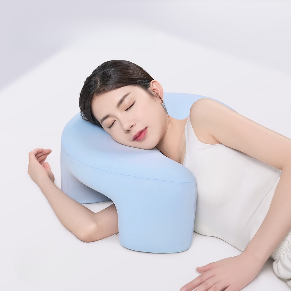 옆으로 자는 베개 팔저림 어깨통증 목결림 완화 숙면유도 인체공학적 터널형 디자인 고밀도 - 상품 이미지