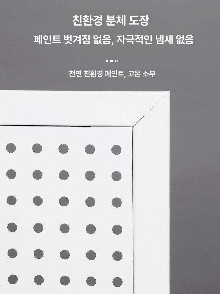 페그보드 걸이대 디스플레이 전시대 스탠드 악세사리 제외 화이트 블랙 50 x 120 후크 20개 포함 - 상세 이미지 5