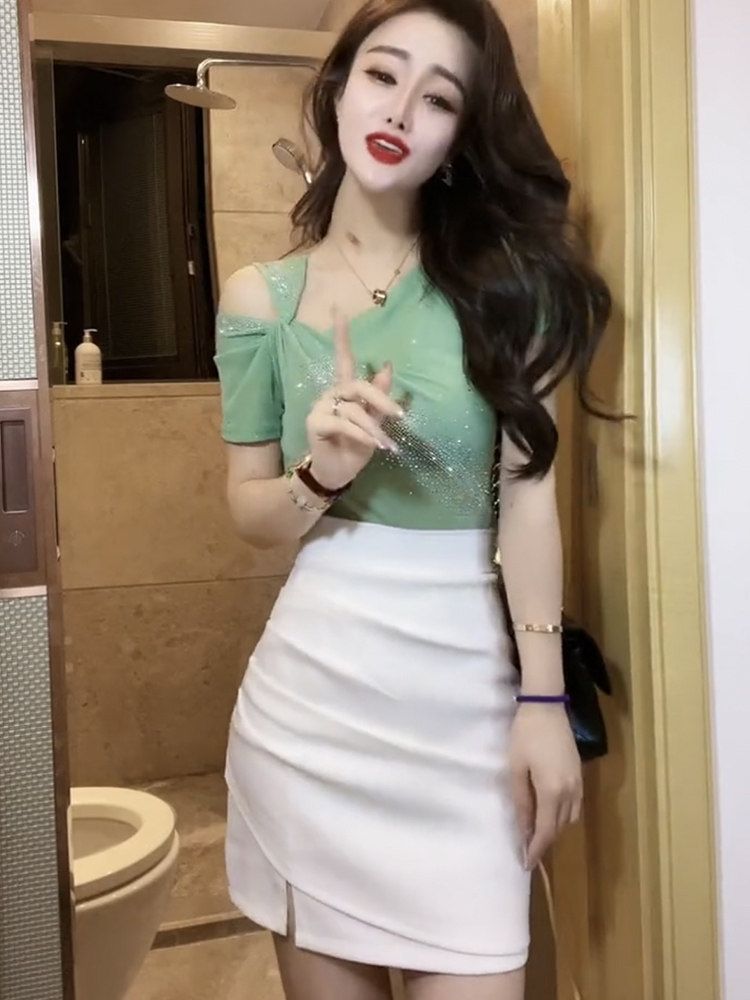 방송댄스복 라인댄스 상의 사교 라틴 여성 댄스스포츠 오프숄더 줌바복 - 상세 이미지 5