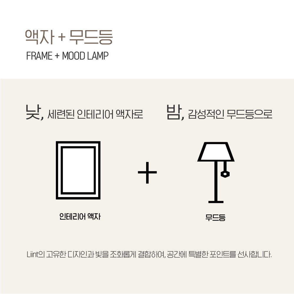 라인트 선샤인 LED 무드등 그림 액자 침실 테이블 조명 집들이