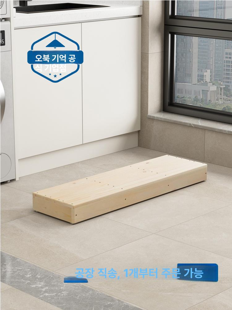 원목 발받침 발판 스툴 계단 디딤판 강단 스텝 다용도 A-YJ1CF 내추럴 우드 80 x 30x10 - 상세 이미지 2