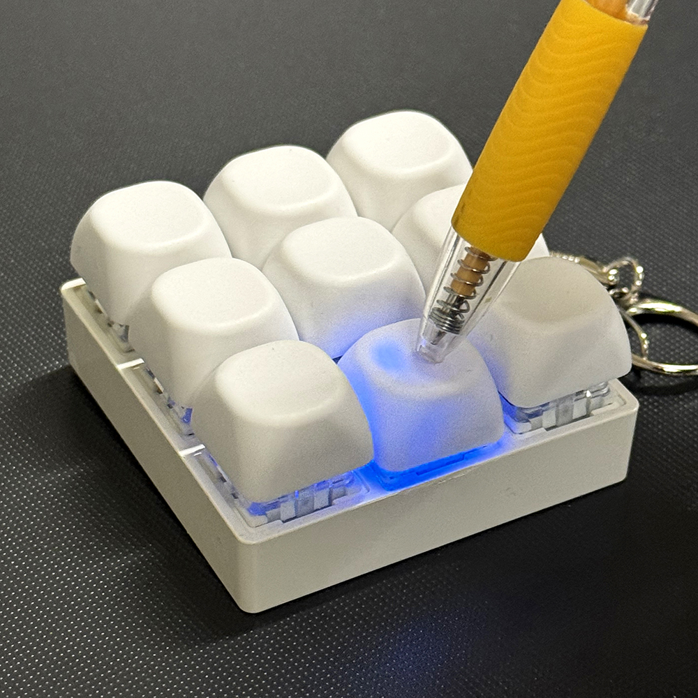 9구 키캡 LED 열쇠고리 청축 키링 가방 커스텀 키홀더 악세사리 - 상세 이미지 2