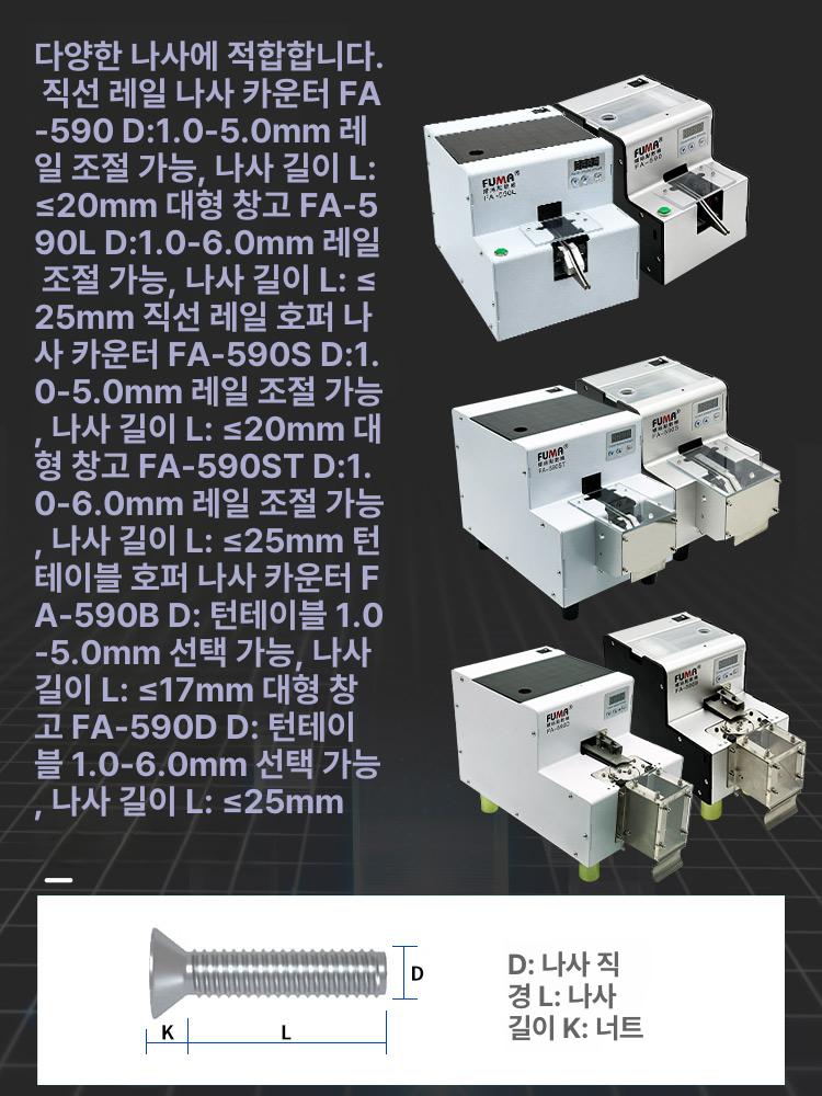 나사 계수기 턴테이블 공급기 산업용 분배기 카운터 트랙 FA-590L 1.0-6.0조절가능 - 상세 이미지 5