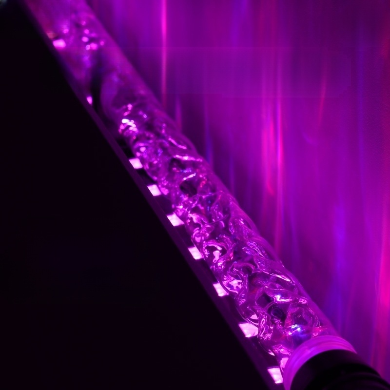 물결 조명 인테리어 LED 바닥등 3D 오로라 물멍 16색 RGB 벽면 삼색 발광 83cm - 상세 이미지 3