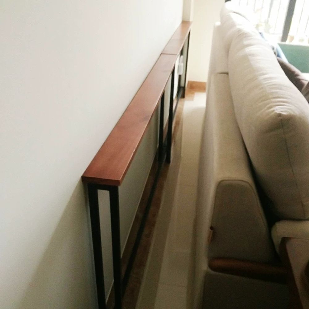 틈새 긴테이블 다용도 수납 원목 폭좁은 탁 B. 1001065 두께 2cm 매듭없는 나무판 - 상세 이미지 2