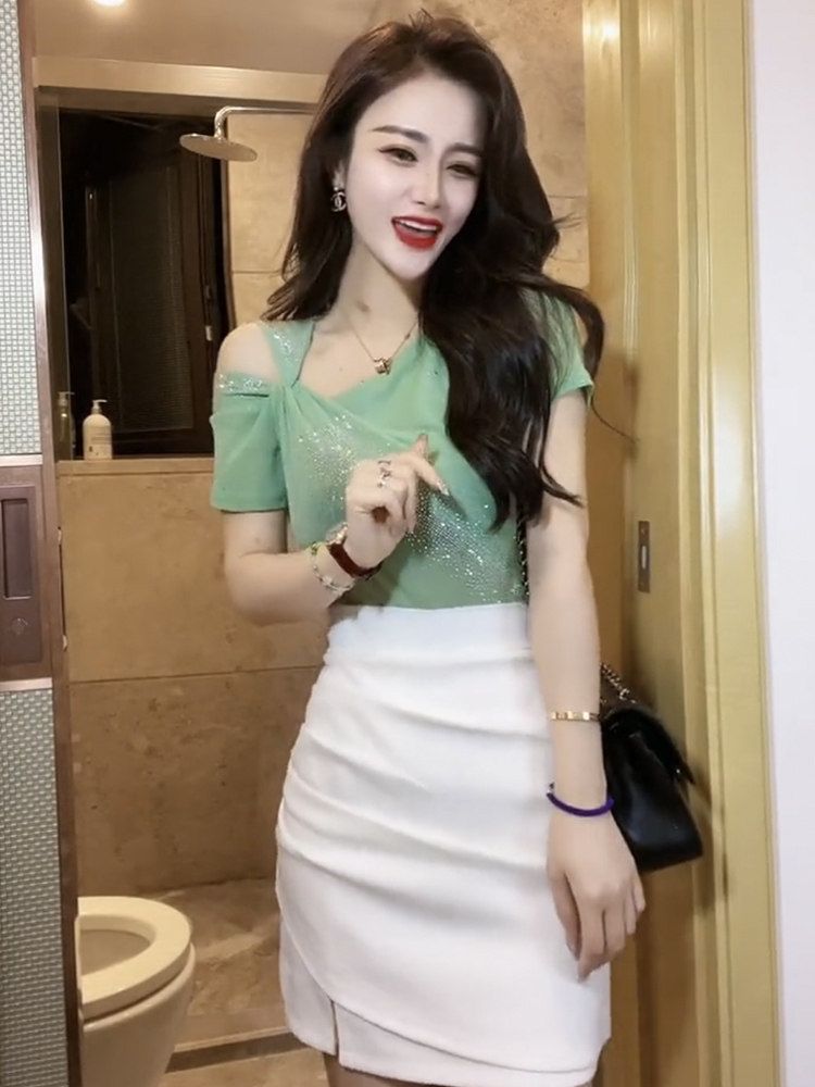 방송댄스복 라인댄스 상의 사교 라틴 여성 댄스스포츠 오프숄더 줌바복 - 상세 이미지 3