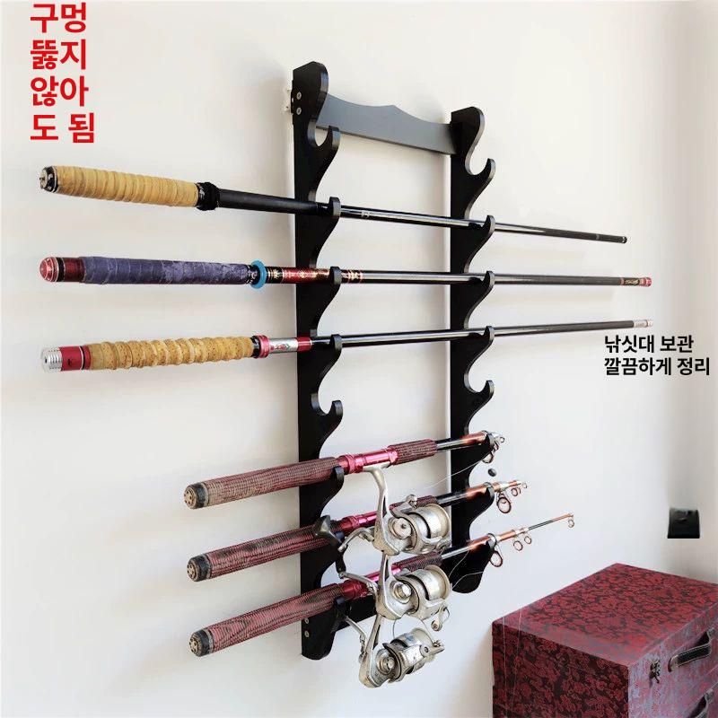검 거치대 좌대 도검 받침대 벽걸이 칼 걸이 진열 블랙 벽걸이 6단 - 상세 이미지 4