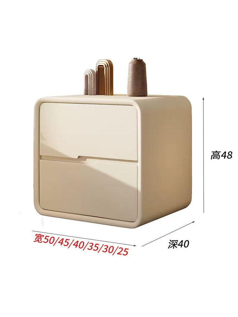 북유럽식 협탁 디자인 침실 수납장 옆 거실 서랍 침대 모던 사이드 오렌지 25x40x48cm - 상세 이미지 5