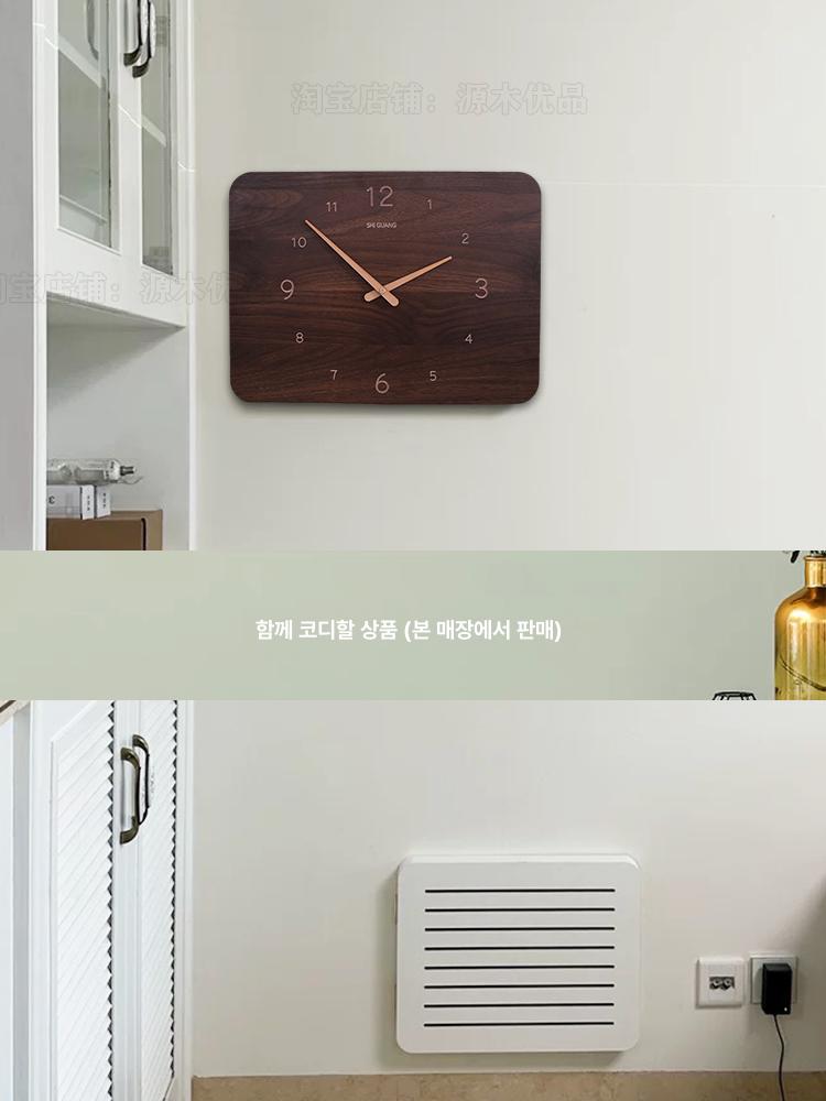시계형 두꺼비집 덮개 배전함 케이스 가리개 걸이형 타일벽 블랙월넛 풀 넘버 너도밤나무 가로 45 x 35 37 x 27 왼쪽 개폐형 16mm - 상세 이미지 4