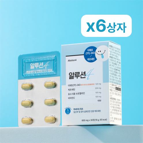 [오구영] TF343 퀘르세틴 브로멜라인 삼백초추출물 정제형, 알루션 180정, 6개 - 상품 이미지
