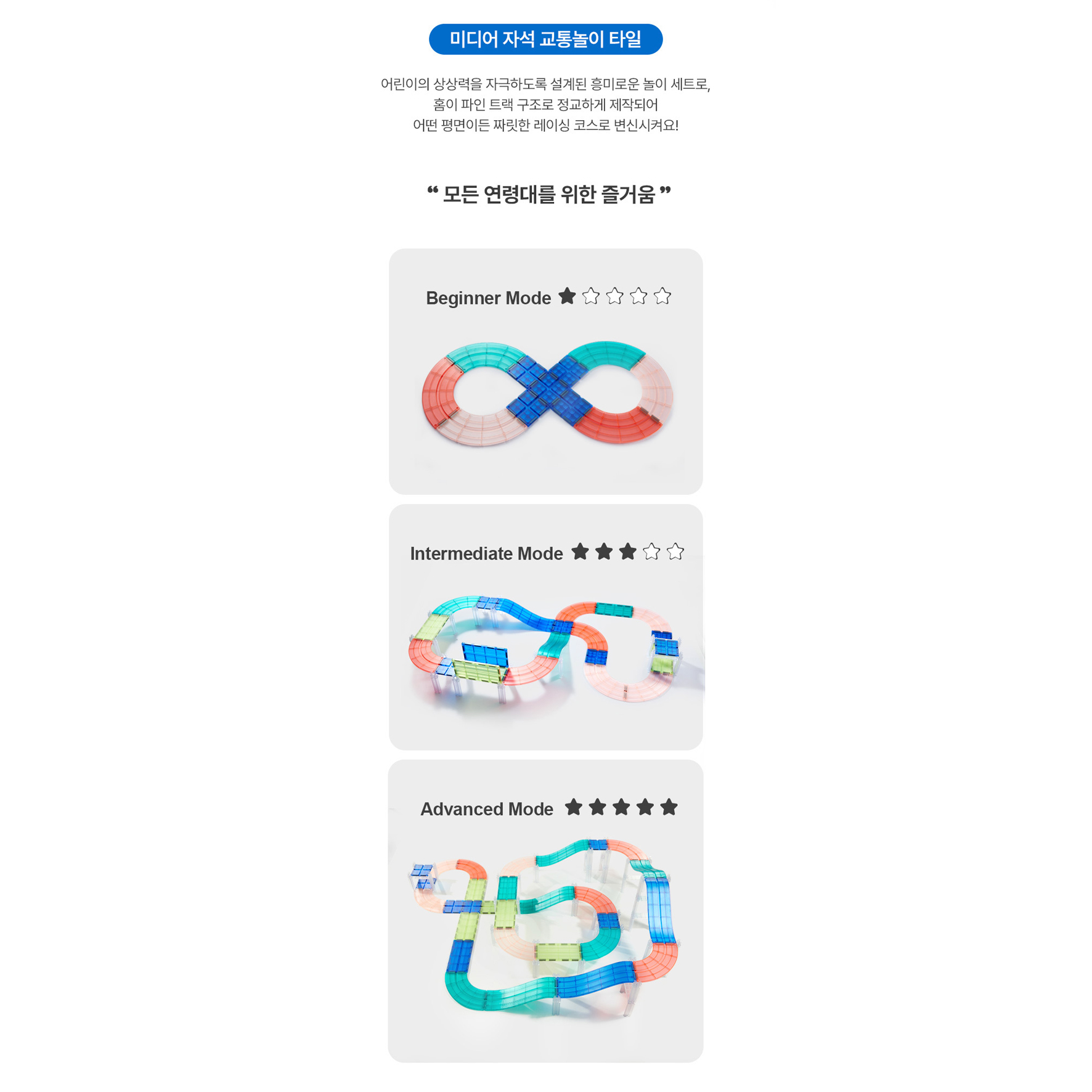 미디어 자석 블럭 교통놀이 마그네틱 타일 어린이집 교구 115pcs - 상세 이미지 3