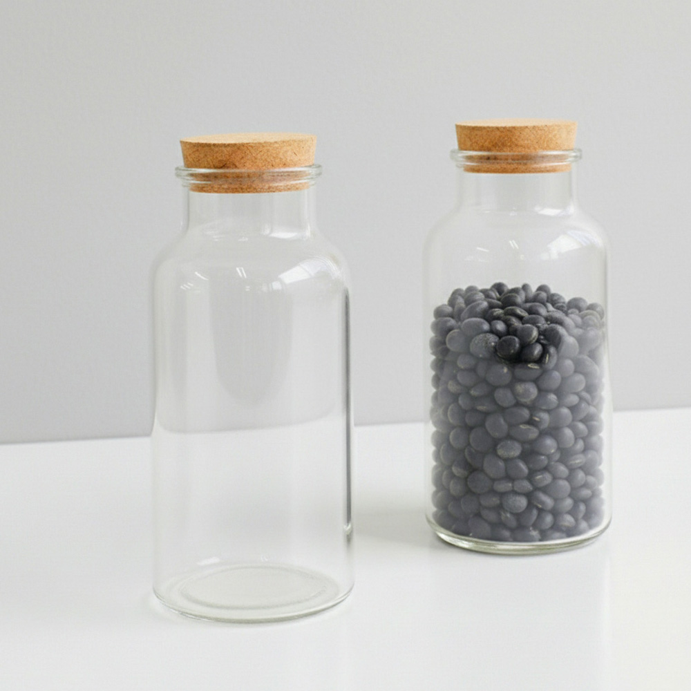 대형 코르크 마개 유리병 원형 500ml 보관용기 공병 - 상세 이미지 3