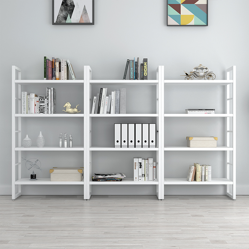 철제 벽선반 책꽂이 책장 거실 정리 조립식 벽걸이 수납 블랙 4칸 60 x 30x145 - 상세 이미지 2