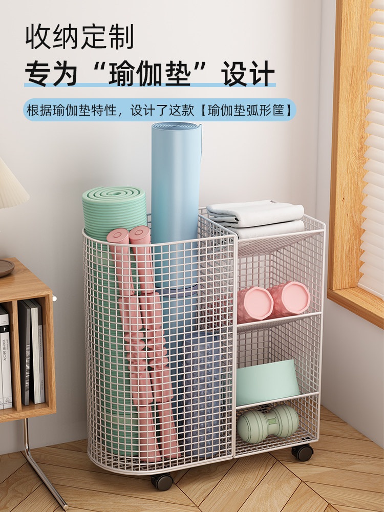 폼롤러 정리대 접이식 보관 요가매트 행거 정리 운동기구 이동식 필라테스 요가 흰색 파 녹색 스탠드 1구 (스타일 2) - 상세 이미지 5