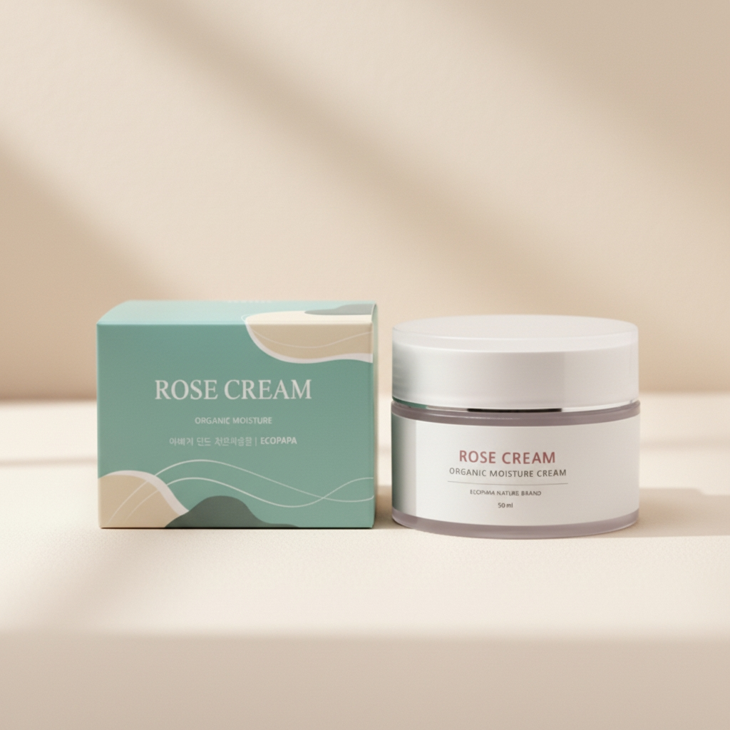민감성 피부 보습을 위한 장미오일 로즈 크림 50ml 에코파파 - 상품 이미지
