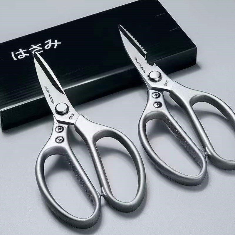 닭 뼈 자르는 강력 스테인레스 스틸 업소용 주방가위 톱니형 칼날 미끄럼방지 인체공학적 - 상세 이미지 2