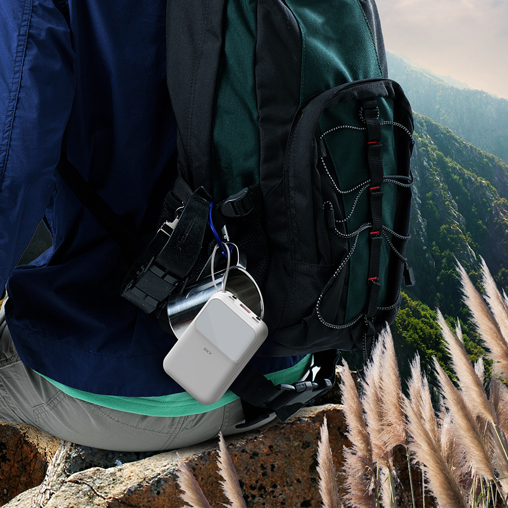 필 U10PD 5in1 유선 빌트인 고속충전 보조배터리 10000mAh, 폴라 화이트 - 상세 이미지 2