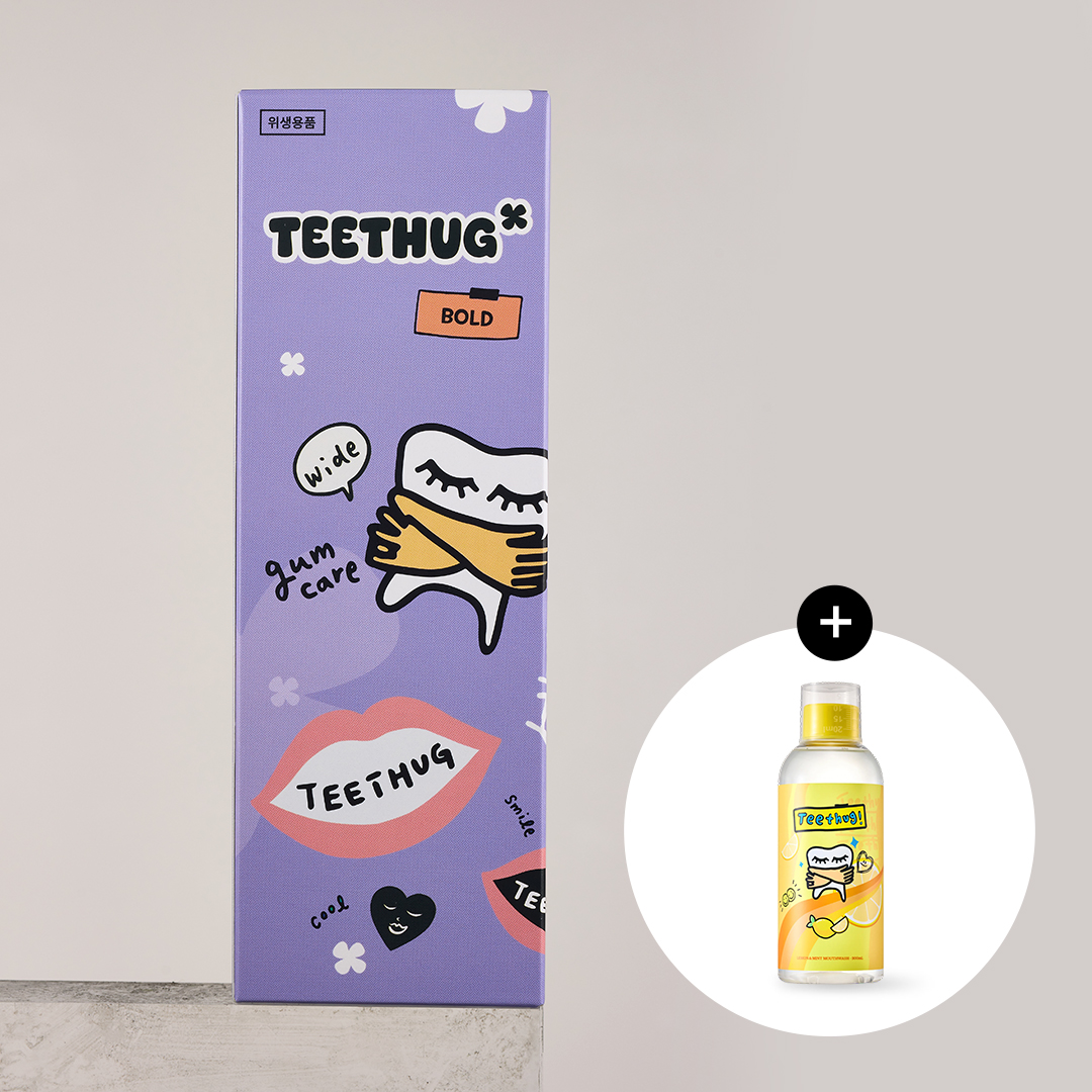 티스허그 이중 초극세모 광폭칫솔 볼드 6개입 올인원 칫솔 (가글증정) 제품 이미지