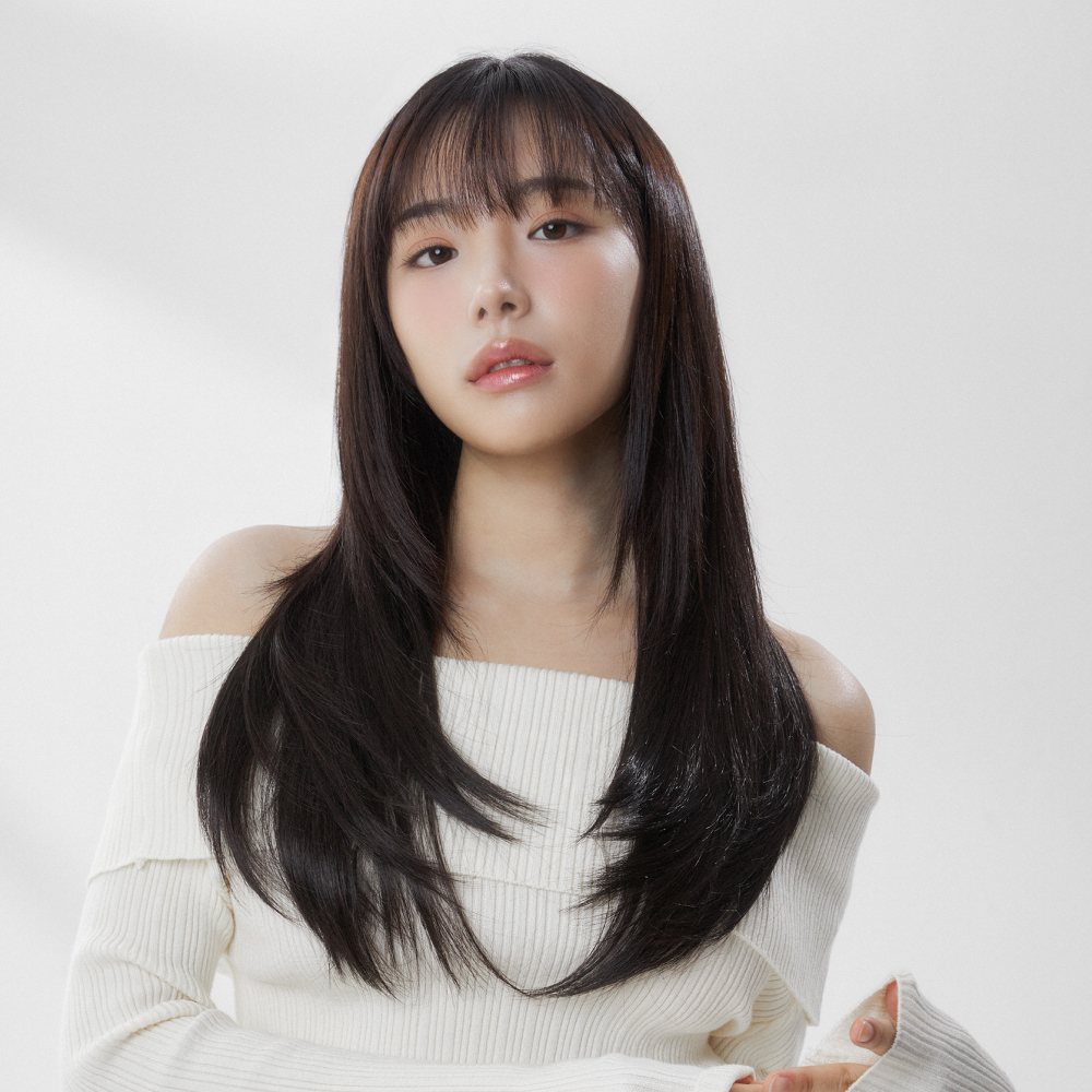 반가발 레이어드컷 숱보충 붙임머리 부분가발 아이비 - 상품 이미지