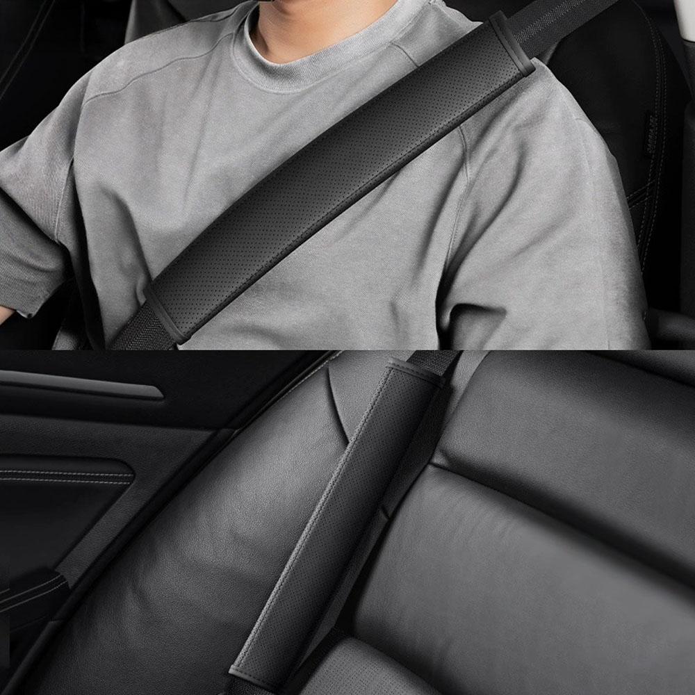 자동차 레자 가죽 안전 벨트 커버 차량 벨트 쿠션 가드 - 상세 이미지 2
