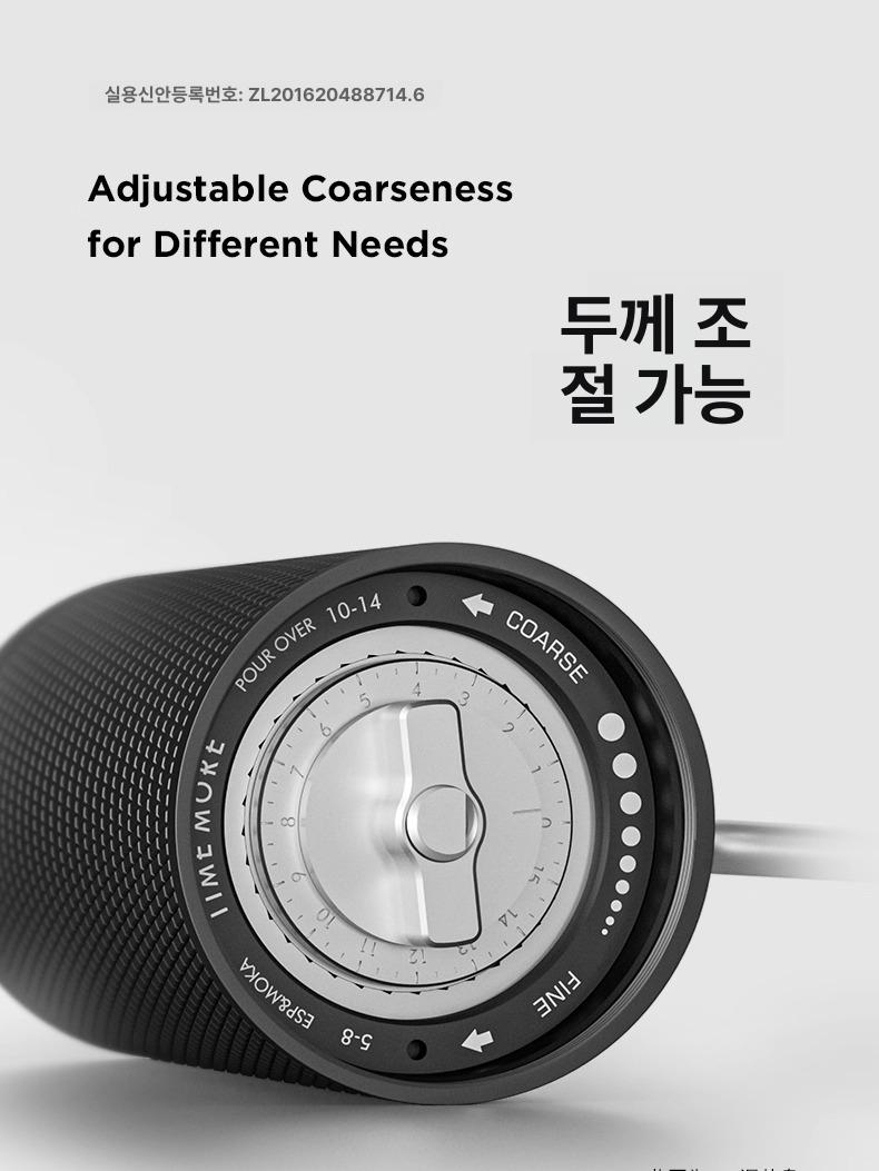 휴대용 커피 그라인더 접이식 핸들 에스프레소용 분리형 C5 돈 골드 42mm다목적그라인더미세조절 - 상세 이미지 3