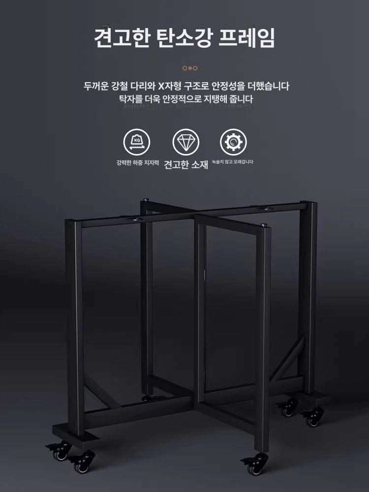 확장형 테이블 다용도 폴딩 접이식 원룸용 업소용 다이닝 1.4 아르마니그레이 고정형 - 상세 이미지 5