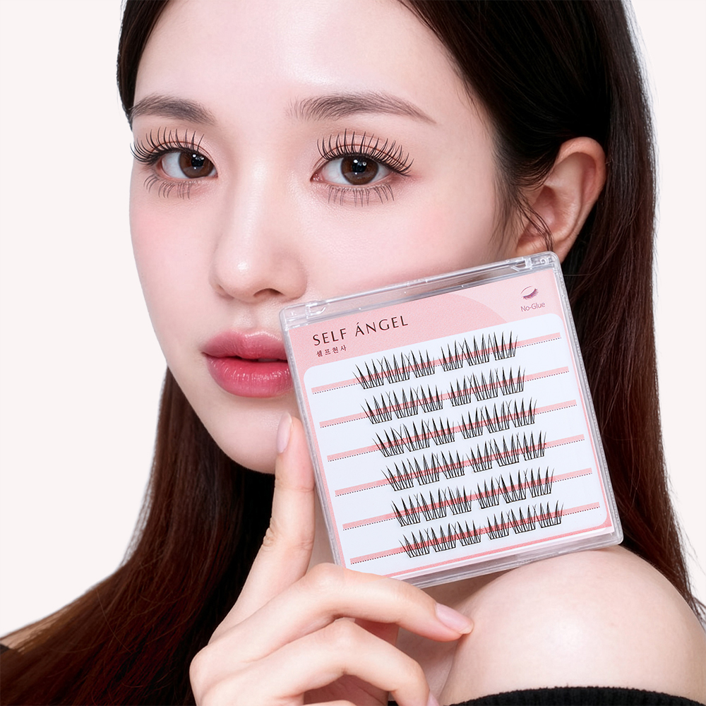 셀프천사 노글루 가닥 속눈썹 붙이기 부분 연장 A형 - 상품 이미지