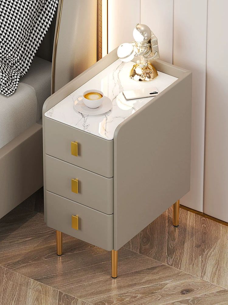 틈새 슬림 침대 옆 수납 소파 베란다 선반 미니 욕실 3단 서랍 모란디 골드액세서리 완제품 다리직접설치필요 20x40x60cm - 상품 이미지
