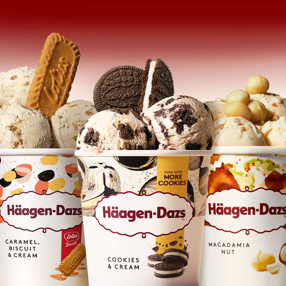 하겐다즈 파인트 3개