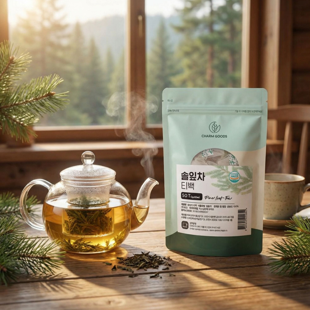 국산 솔잎 차 티백 100개입 소나무 잎차 무 카페인없는 tea 이미지 8