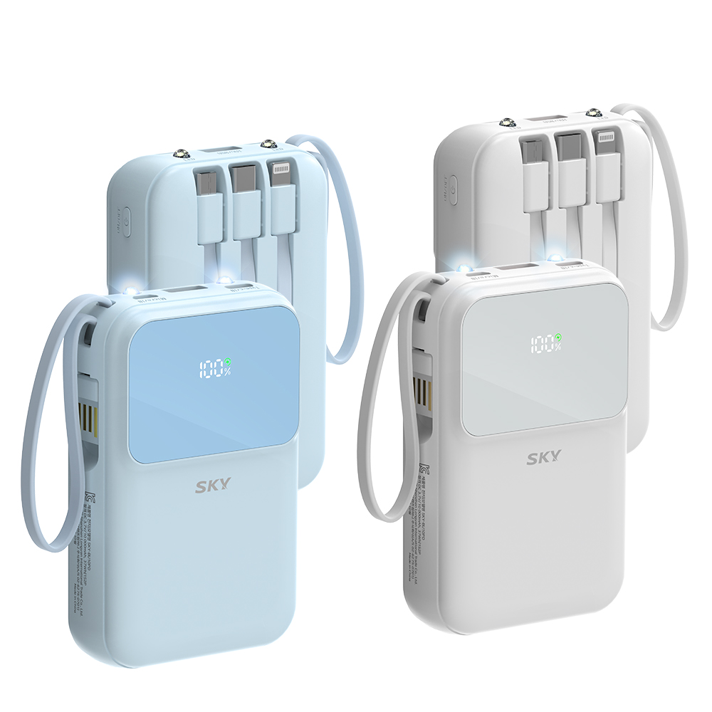 필 U10PD 5in1 유선 빌트인 고속충전 보조배터리 10000mAh, 폴라 화이트 - 상세 이미지 5