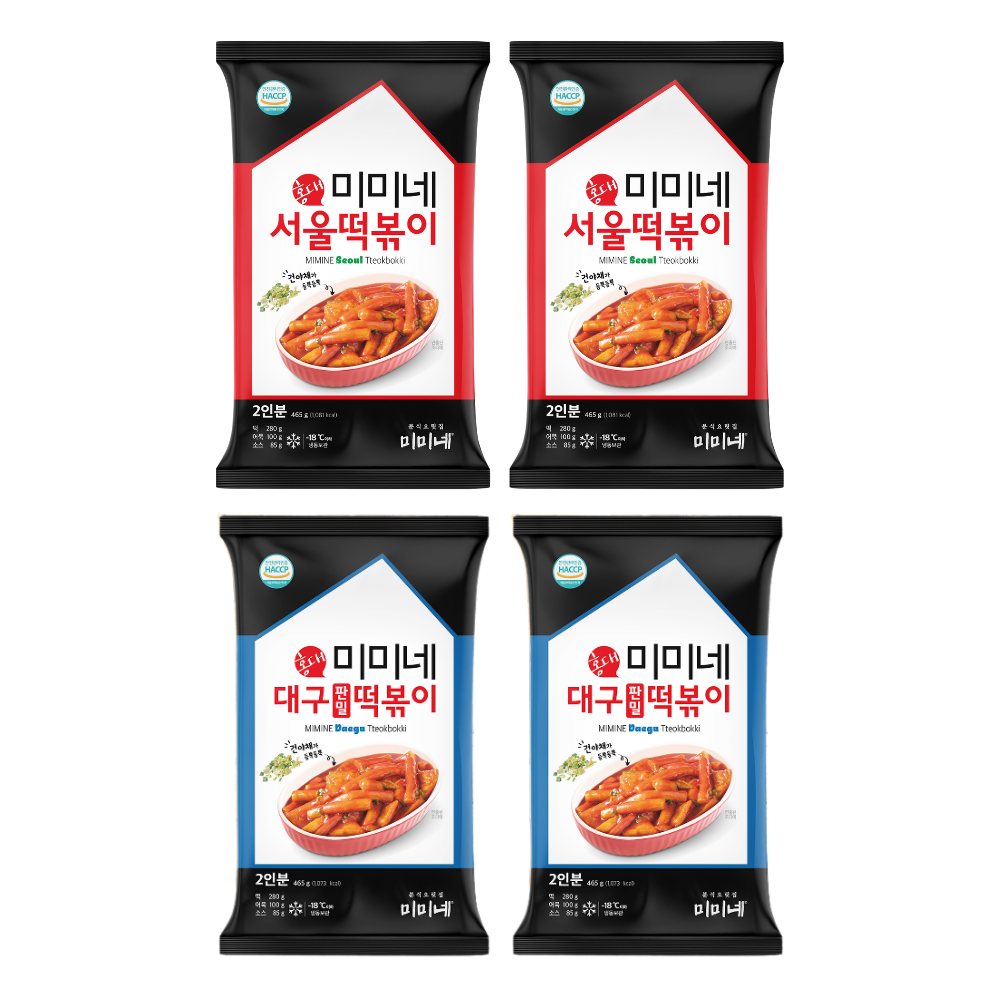 [신제품] 미미네 떡볶이 5종 골라담기 X 서울+대구, 465g, 4개 - 상품 이미지