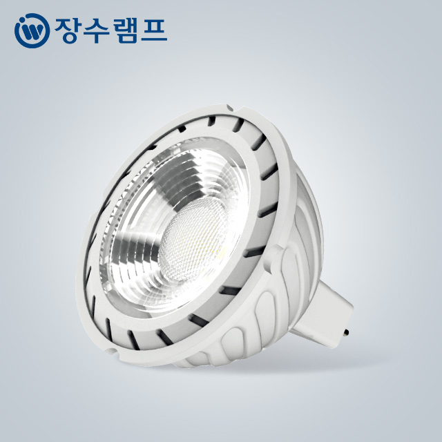 장수램프 LED MR16 COB 할로겐 램프 12V GU5.3 전구 5W, 주광색 - 상품 이미지