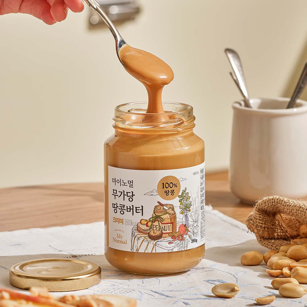[2개 세트]마이노멀 무가당 100% 땅콩버터 크리미 250g + 크런치 250g 외 2종 이미지 2