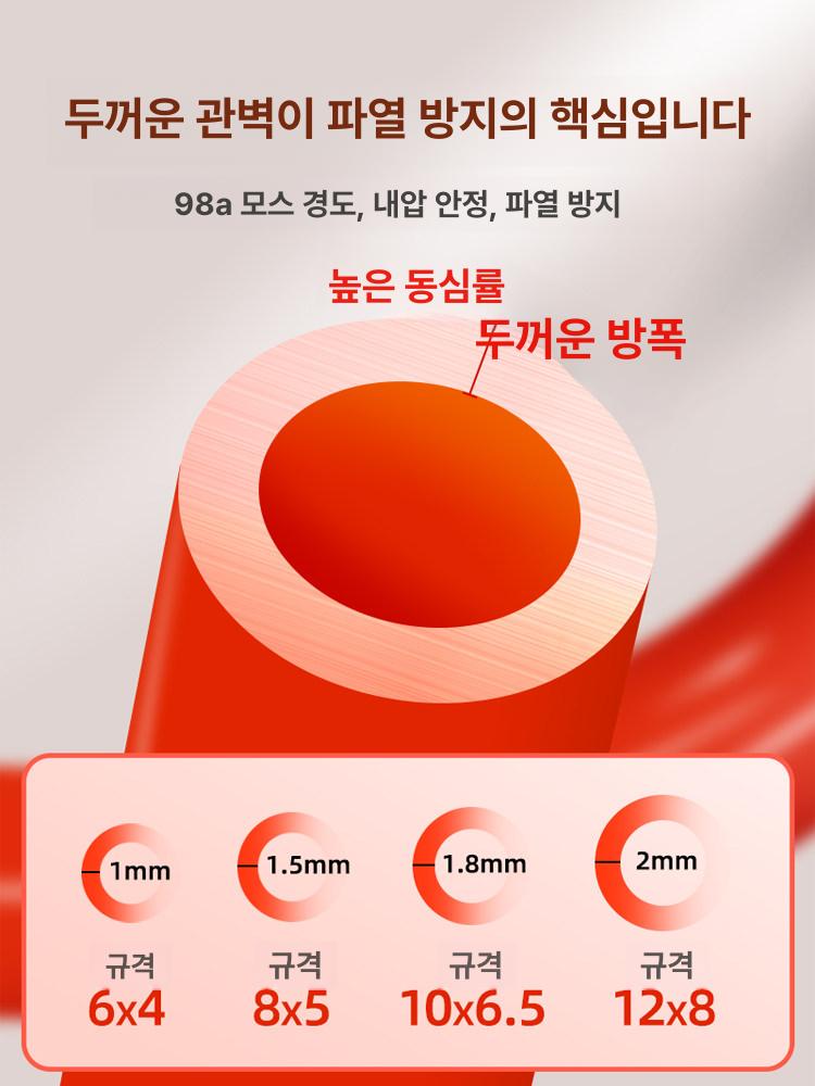 에어건 호스 에어건호스 고압 우레탄 코일 에어호수 외경 8 5 - 3m 커넥터 + 에어건 포함 - 상세 이미지 4