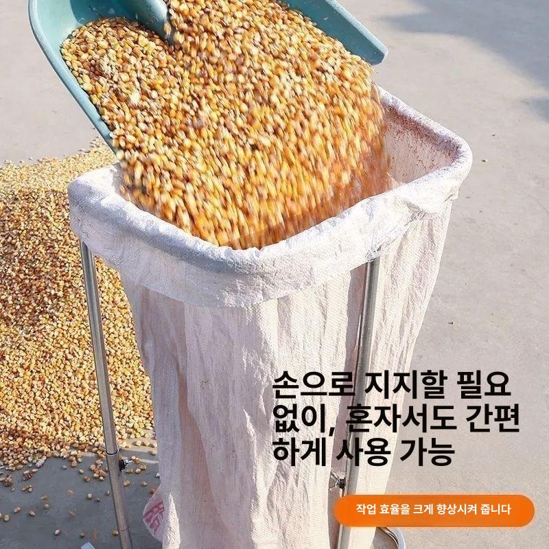 마대 거치대 수거함 분리수거 톤백 홀더 기본형 마대걸이 스테인리스 스틸 바퀴 4개 받침대 포함 - 상세 이미지 3