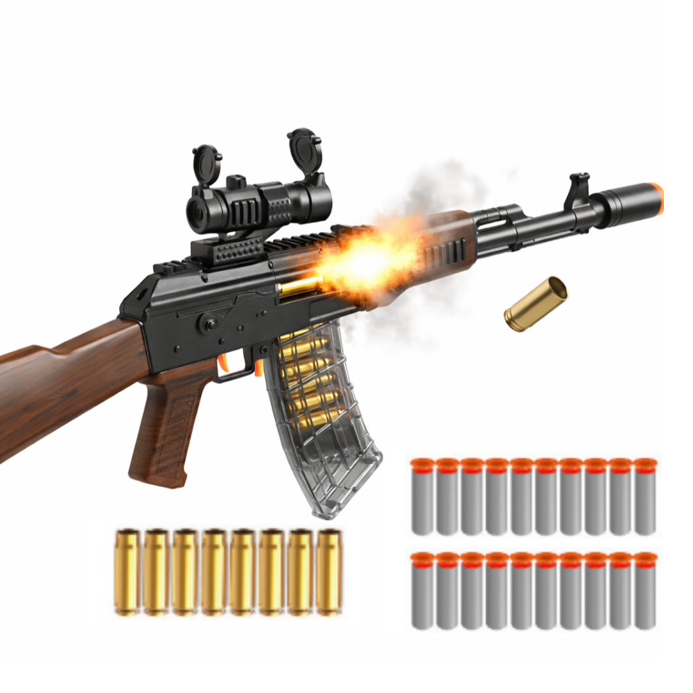 AK47 너프건 탄피배출 스펀지총 리얼샷 장난감총