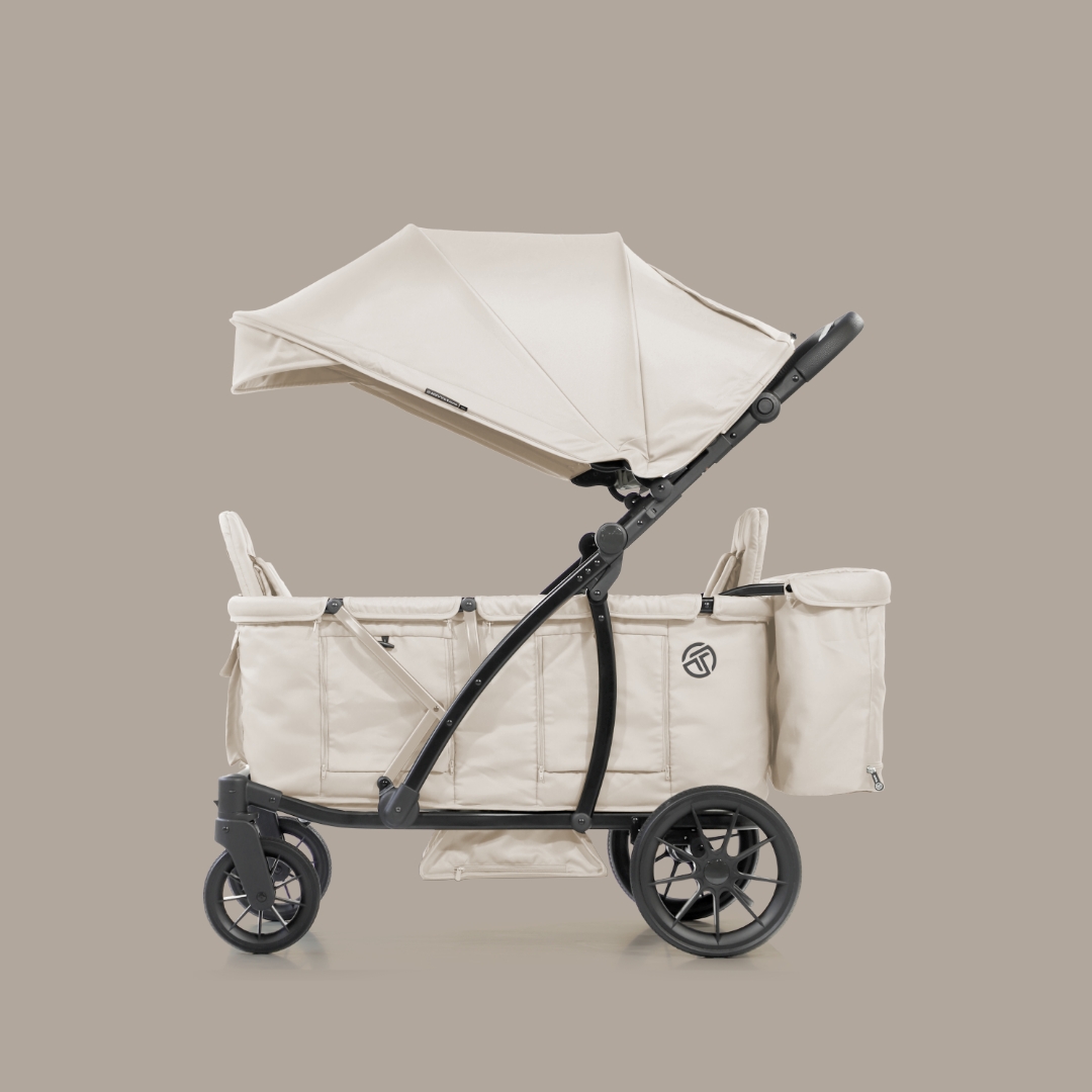 [누비앤타보] TAVO 웨건GT 유모차형 웨건 디럭스급 연년생 등하원용 GT3 베이지+사은품세트