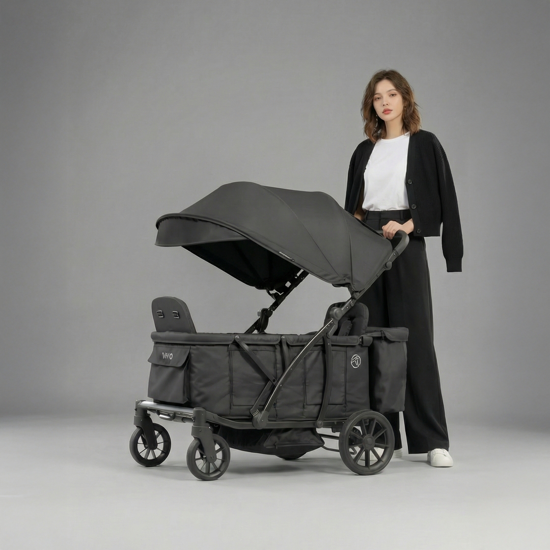 [누비앤타보] TAVO 웨건GT 유모차형 웨건 디럭스급 연년생 등하원용 GT3 블랙+사은품세트