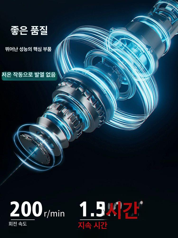 전동 먼지떨이개 깃털 더스터 자동 흡착기 청소용 털이 화이트 - 상세 이미지 5